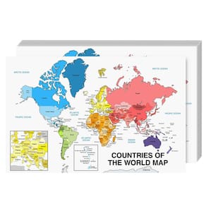 Poster S Mapa do Mundo Educacional com Impressão Superfina 11x17