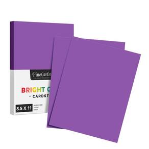 Papel de cartolina S, impressão superfina, violeta, 65 libras, 8,5 x 11, 50 unidades
