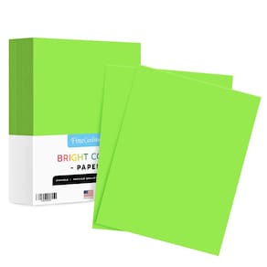 Papel colorido S Impressão superfina verde neon 8,5x11 (500 folhas)