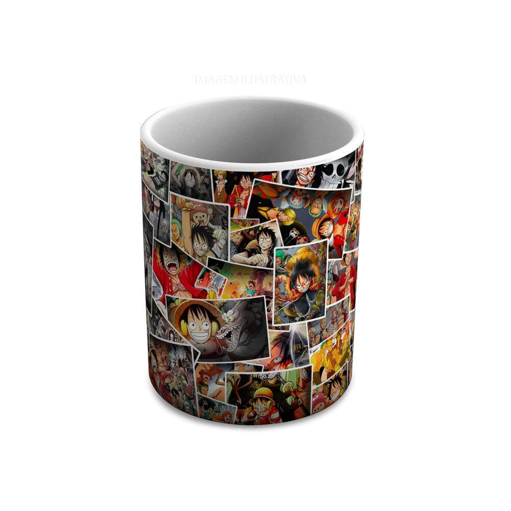 Caneca de Ceramica Anime OP Colagem 325 Ml