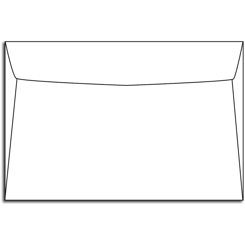 Envelopes de livreto S, impressão superfina, 6 x 9, brancos, 24 libras (500 unidades)