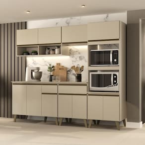 Armário de Cozinha Completa Atlanta Studio Amêndoa