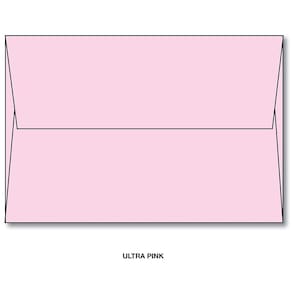 Envelope A2, impressão superfina, ultra rosa, 24 libras, pacote com 25