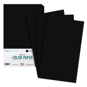 Papel colorido S: impressão superfina, Eclipse, preto, tamanho legal