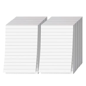 Memo Pads S Impressão superfina branca com linhas pretas 4x6 50 folhas x10