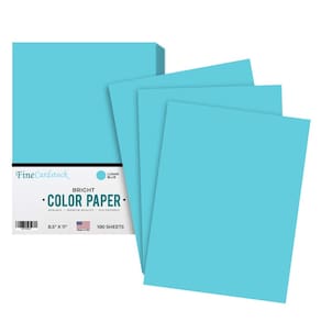 Impressão superfina de papel colorido azul lunar 8,5 x 11 - 100 folhas