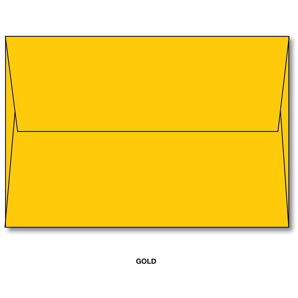 Envelope A2, tamanho 25, impressão superfina, papel dourado de 90 g/m²