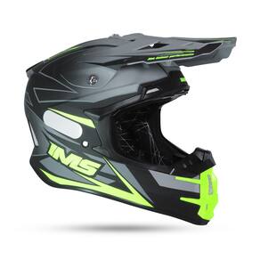 Capacete Ims Evo Cinza Fosco/Flúor Motocross Trilha Enduro