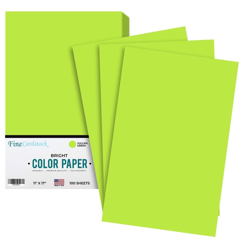 Papel colorido S Impressão superfina Vulcan Green 11x17 100 folhas