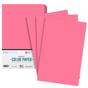 Papel colorido S: impressão superfina, rosa pulsar, 11x17, 100 folhas