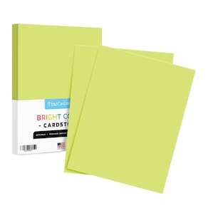 Papel de cartolina S Impressão superfina 65 libras 8,5 x 11 limão 50 folhas