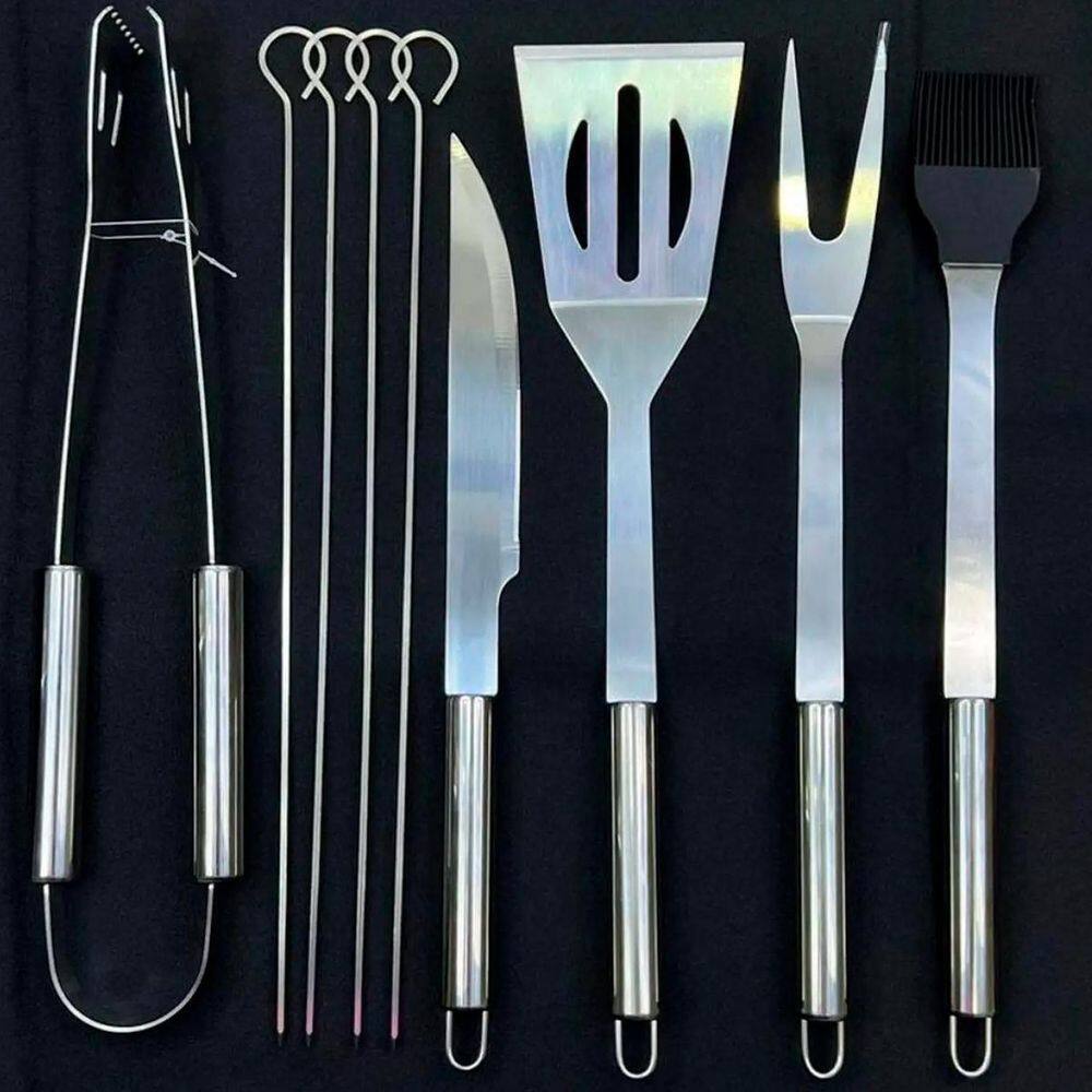 Kit Churrasco Profissional Inox Ideal Para Presentear