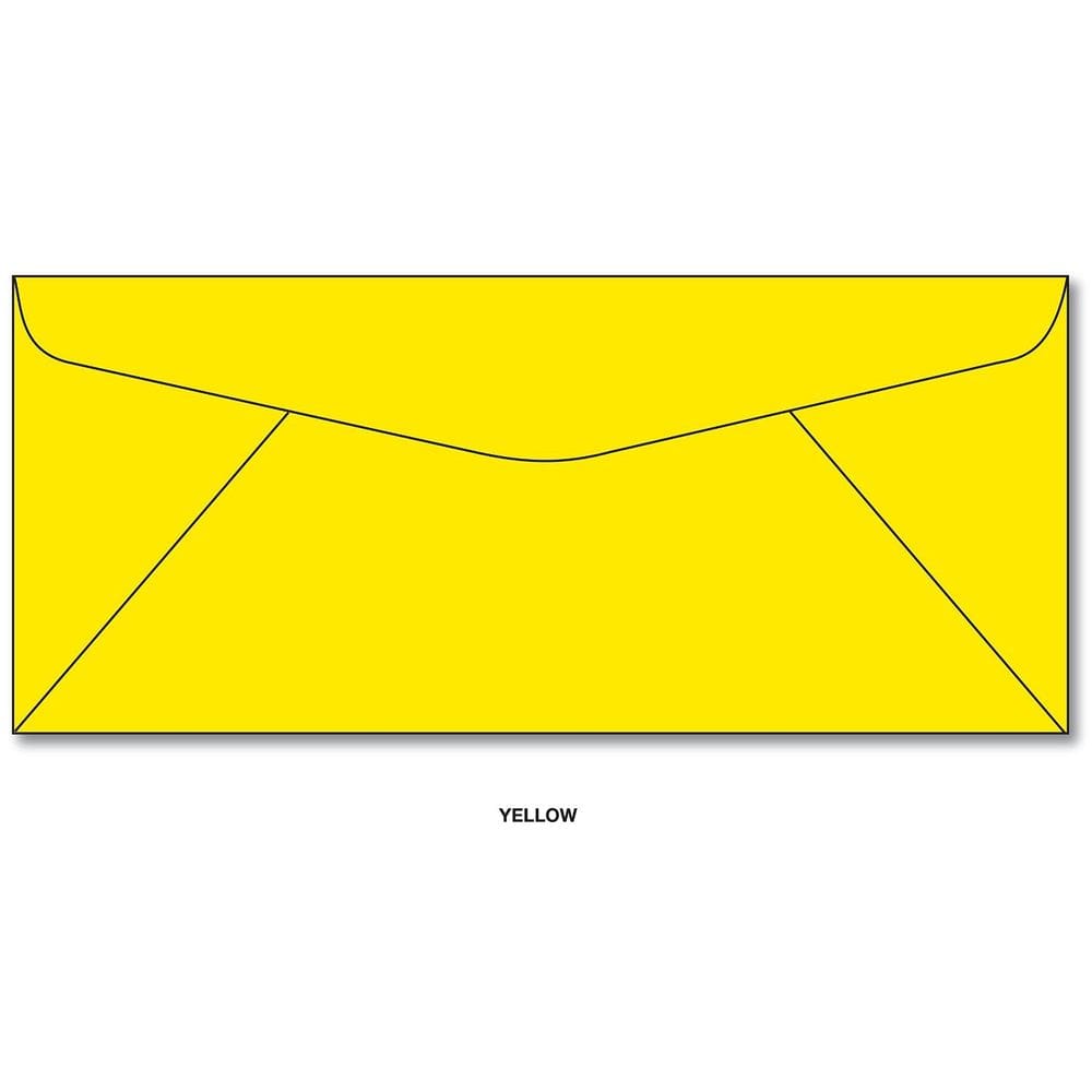 Envelopes Envelopeson 100 Yellow #10, 9.5x4.125, aba padrão