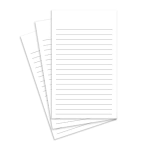 Cartões de notas S, impressão superfina, pautada em branco grosso, 4x6, pacote com 100