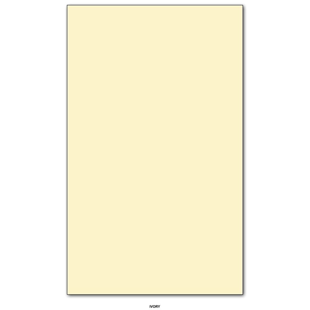 Paper S Superfine Printing Ivory 20 libras 8,5 x 14 Legal/Menu 50 folhas