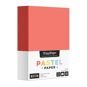 Paper S, impressão superfina, pastel de salmão, 75 g/m2, 8,5 x 14, 500 folhas