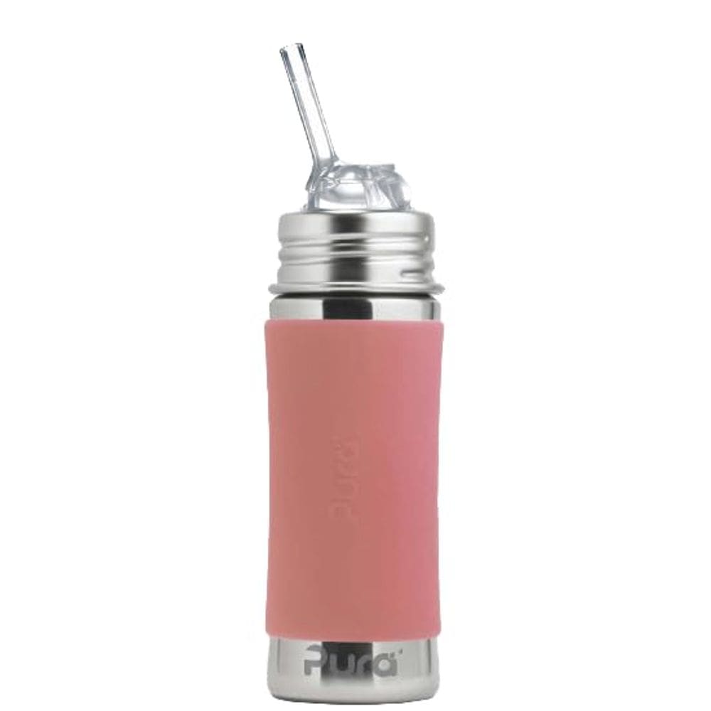 Garrafa de palha Pura Kiki 325ml em aço inoxidável 100% livre de plástico