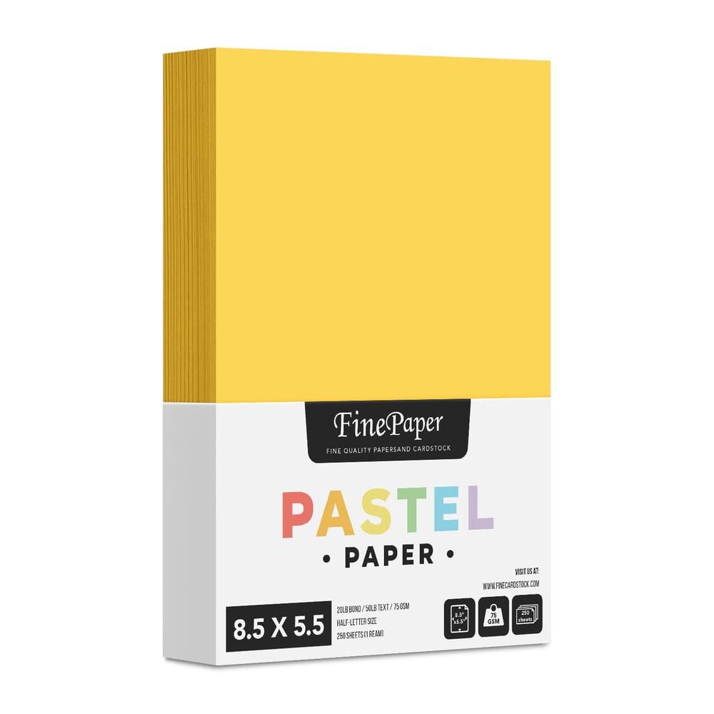 Impressão superfina Paper S 8,5 x 5,5, meia letra, 64 g/m2, 250 unidades