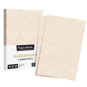 Papel de papelaria, pergaminho reciclado, 50 folhas, 11 x 17 polegadas (65 libras)