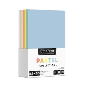 Papel colorido S: impressão superfina, pastel variado, 225 folhas