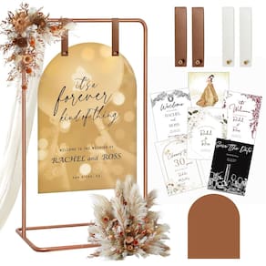 Suporte para placas de casamento Furosa ajustável com pacote de design