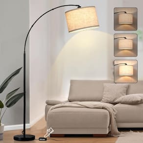 Luminária de chão Luvkczc Arc para sala de estar com interruptor regulável