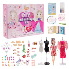 Kit de costura de design de moda Cate Craft com boneca para meninas de 6 a 12 anos