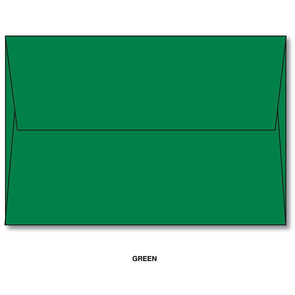 Envelopes A2, tamanho 25, verde, papel 90gsm, impressão superfina