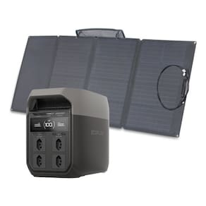 Kit Gerador Delta 3 1800w + Painel Solar 160w Ecoflow