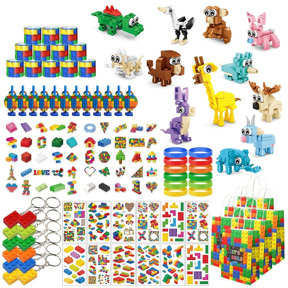 Building Blocks Party Favors Zitetbolo 134 unidades para crianças de 6 a 12 anos