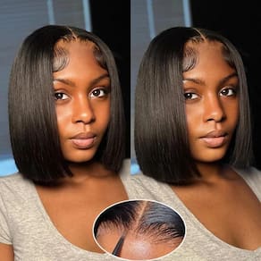 Peruca EQ DUOUPA Wear and Go Glueless Bob Human Hair 20 cm