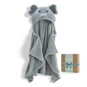 Toalha de bebê com capuz Momcozy Visualize Health Label Coral Fleece