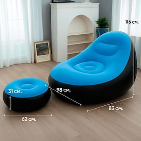 Sofá Inflável Puff De Ar Ideal Para Praia E Viagem