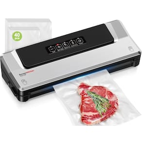 Seladora a vácuo Bonsenkitchen 2025 com 40 sacos a vácuo Silver
