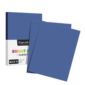 Papel de cartolina S, impressão superfina, azul escuro, 65 libras, pacote com 50