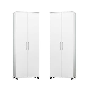 Kit 2 Armário Multiuso Arezzo J&A Móveis 2 Portas Rodízios