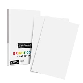 Papel de cartolina S, impressão superfina, 65 libras, 8,5 x 14, pacote com 50