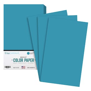 Papel colorido, impressão superfina, azul celestial, tamanho legal