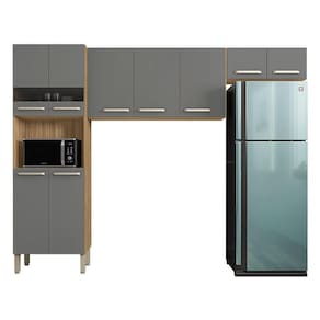 Kit Cozinha Versalhes Plus 3 Peças Freijó Gris - Kits Paraná