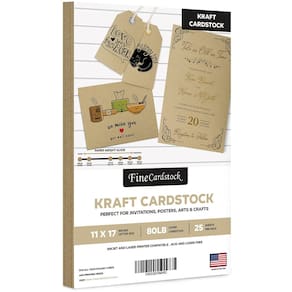 Papel de cartolina S Impressão superfina marrom Kraft 11x17 216gsm