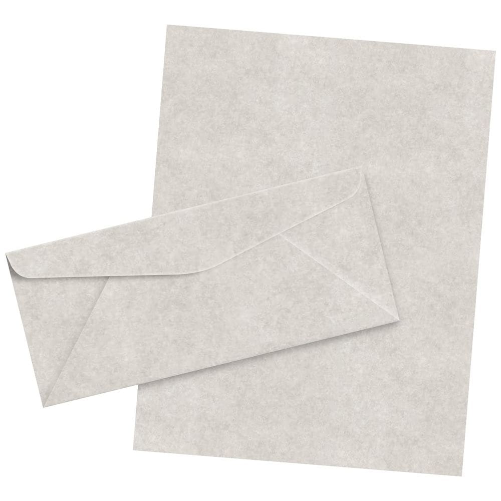 Papel de pergaminho e envelopes de papelaria 8,5x11" | 90 g/m2 | Pacote com 50