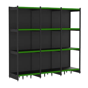 Rack Parede 202 Fit 60 Ate 3 Metros Preto 12 Bandeja Pe Verd