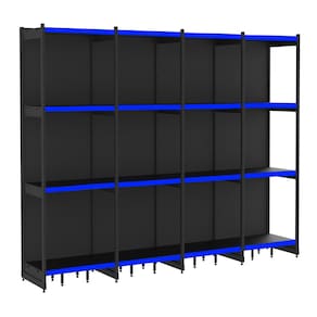 Rack Parede 202 Fit 60 Ate 4 Metros Preto 16 Bandeja Pe Azul