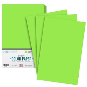 Papel colorido S, impressão superfina, verde marciano, 11x17, 100 folhas