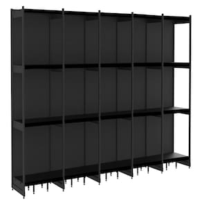 Rack Parede 202 Fit 60 Ate 5 Metros Preto 20 Bandeja Preto
