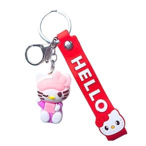 Chaveiro Emborrachado Personagem Hello Kitty Sanrio 3D Super Fofo | Pingente | Lembrancinha | Colecionavel | Mochila |
