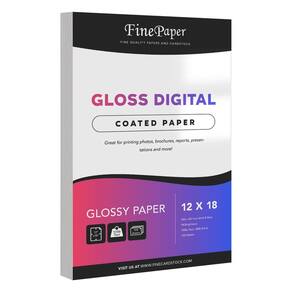Papel digital S, impressão superfina, brilhante, 100 libras, 12 x 18, 100 folhas
