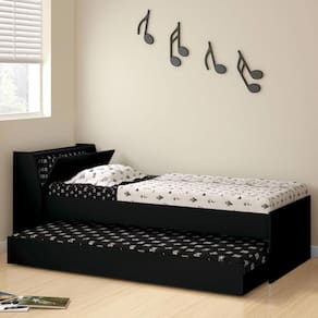 Cama Solteiro Bicama Ditália BB-28 Preto cozy