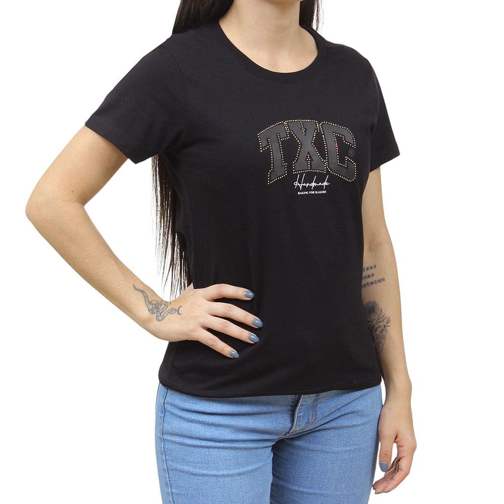 Camiseta Feminina Preta TXC 38280