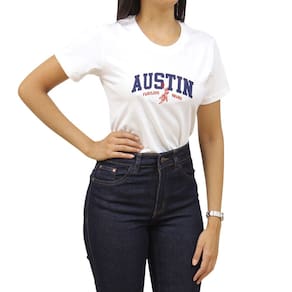 Camiseta Feminina Branca Austin Western 38032